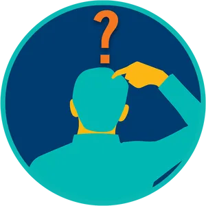 Questioning Man Silhouette PNG image