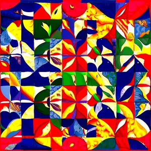 Quilt Pattern Design PNG 78