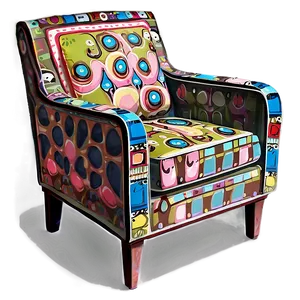 Quirky Cartoon Armchair PNG 06262024