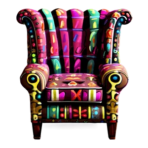 Quirky Cartoon Armchair PNG Ryi