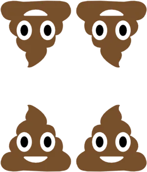 Quirky Poop Emoji Pattern PNG image