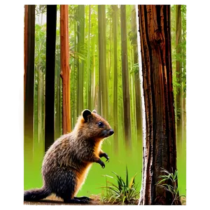 Quokka In Forest Setting PNG Fpd69 PNG