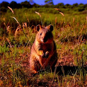 Quokka In Grassland PNG 86