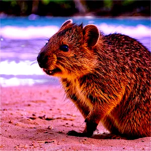 Quokka On The Beach Png 06242024 PNG image