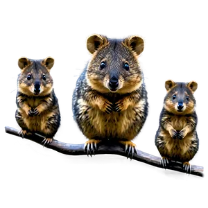 Quokka With Baby PNG Hfd62