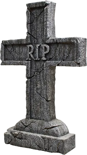 R I P Cross Tombstone