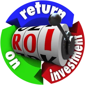 R O I Slot Machine Arrows Concept PNG