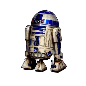 R2d2 Blueprint Style Image PNG Wmu51 PNG