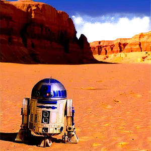 R2d2 In Tatooine Landscape Png 75 PNG image