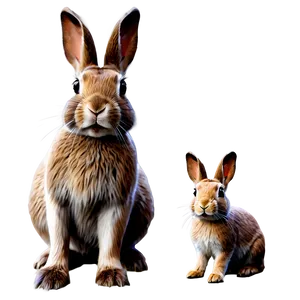 Rabbit Family PNG Ani