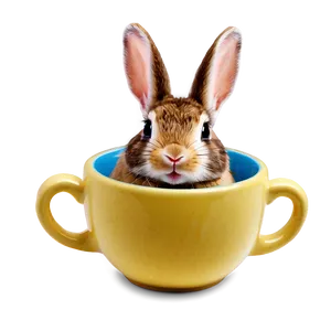 Rabbit In Cup PNG 05062024