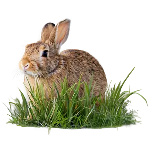Rabbit In Grass PNG 05062024