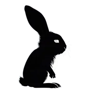 Rabbit Silhouette PNG 87