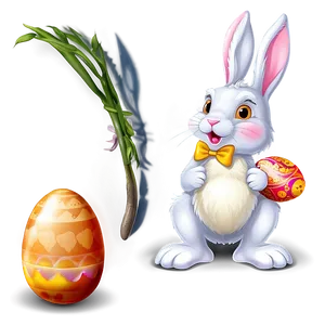 Rabbit With Easter Eggs Png Jpq52 PNG image