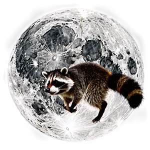 Raccoon And Moon Png Efd40 PNG image