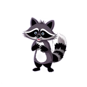 Raccoon Cartoon Character PNG Mxe61