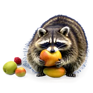 Raccoon Eating Fruit Png 90 PNG image
