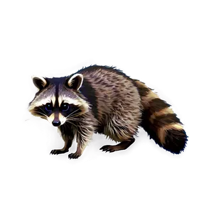 Raccoon Eating Snack PNG 05232024