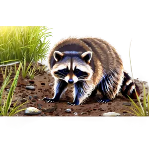 Raccoon Habitat Illustration PNG 05232024