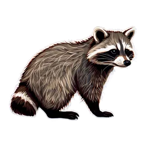 Raccoon Habitat Illustration PNG 05232024