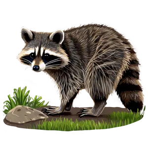 Raccoon Habitat Illustration PNG 72
