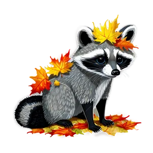 Raccoon In Autumn Png 05242024 PNG image