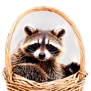 Raccoon In Basket Png 83 PNG image
