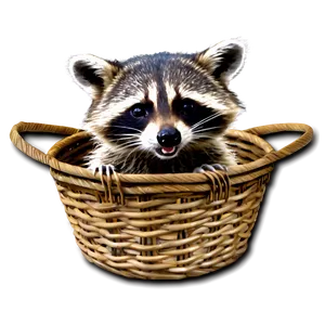 Raccoon In Basket Png Tiv PNG image