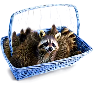 Raccoon In Basket Png Yrn PNG image