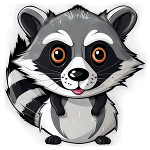 Raccoon In Cartoon Style Png 6 PNG image