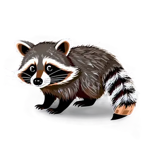 Raccoon In Cartoon Style PNG Asf25