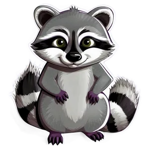 Raccoon In Cartoon Style Png Jxe61 PNG image