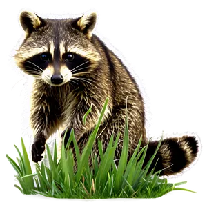 Raccoon In Grass Png Wik PNG image