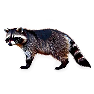 Raccoon In Nature Background PNG Csp96
