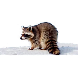 Raccoon In Snow PNG Oec88