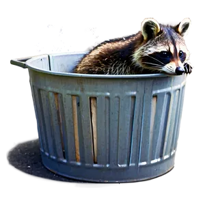 Raccoon In Trash Can PNG 56