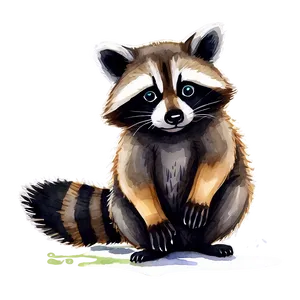 Raccoon In Watercolor Png 05242024 PNG image