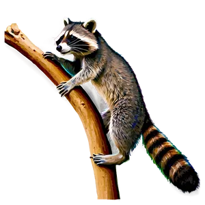 Raccoon On Branch PNG 62