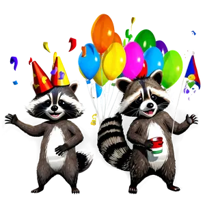 Raccoon Party Png Ngd PNG image