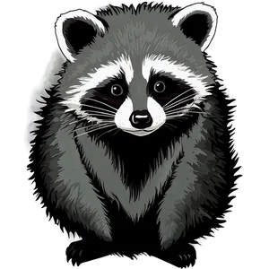 Raccoon Silhouette Image PNG 96