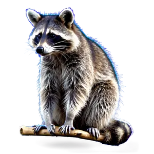 Raccoon Winter Scene PNG 40 PNG