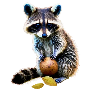 Raccoon With Acorn Png 05242024 PNG image
