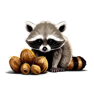 Raccoon With Acorn Png 33 PNG image