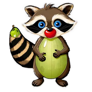 Raccoon With Apple PNG 81