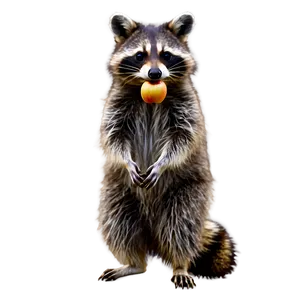 Raccoon With Apple PNG Jnw