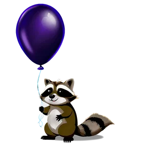 Raccoon With Balloon Png Amv PNG image