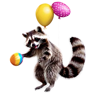 Raccoon With Balloon Png Kqn81 PNG image