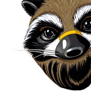 Raccoon With Bandit Mask PNG Rhl