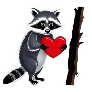 Raccoon With Heart Png 48 PNG image