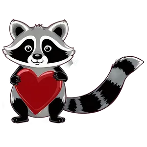Raccoon With Heart PNG 89 PNG